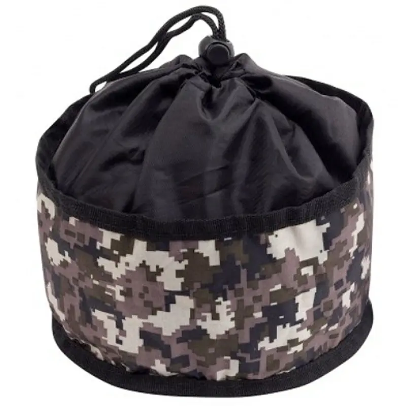 Digital Camo Print Foldable Travel Pet Dog Bowl Small