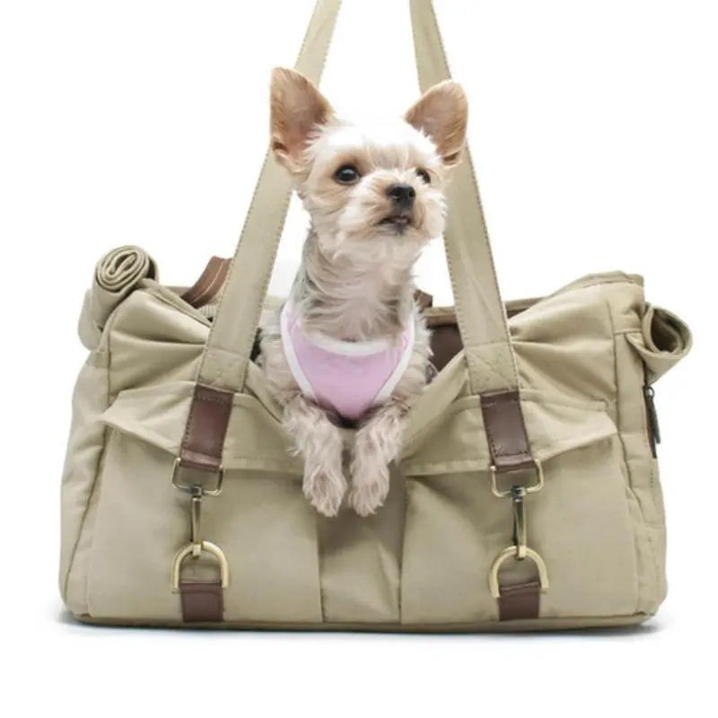 Pet Dog Buckle Tote BB - Beige One Size