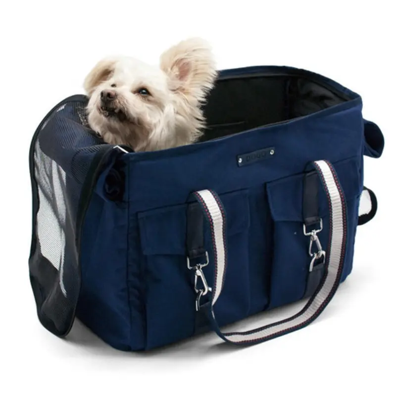 Pet Dog Buckle Tote V2 - Navy Blue