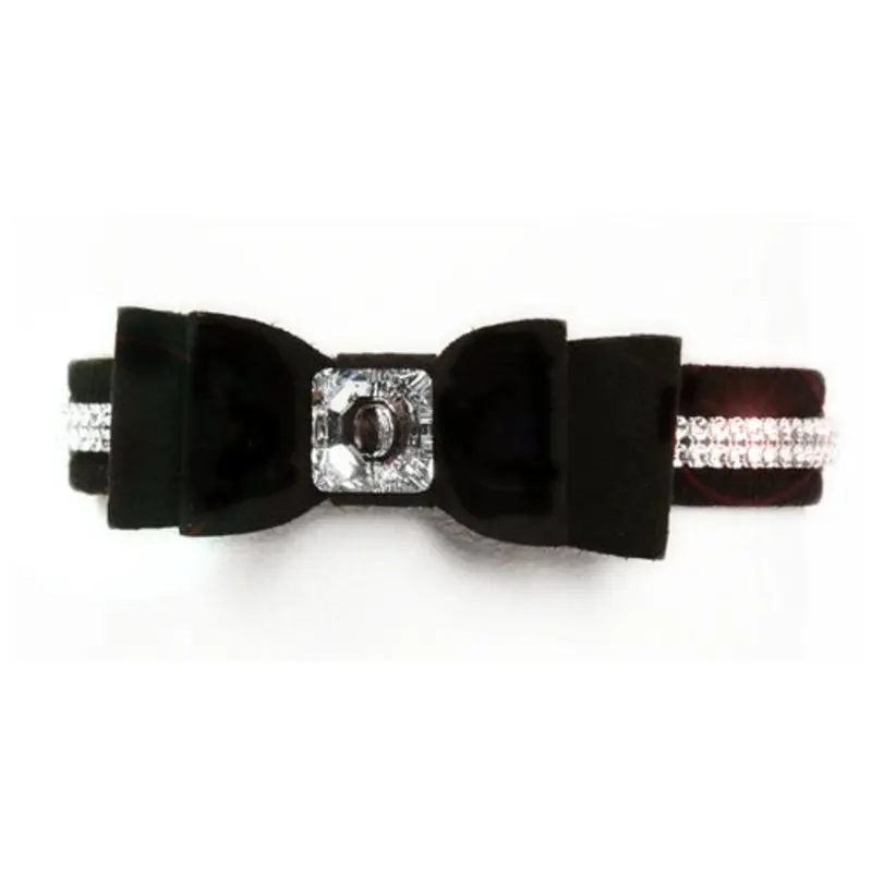 Wide Big Bow 2 Row Giltmore Dog Collar - Susan Lanci