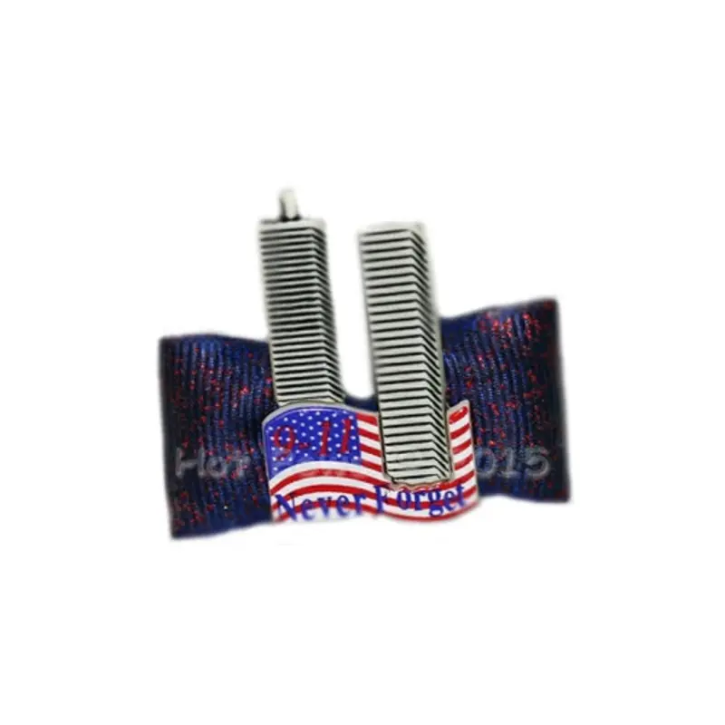 Dog Bow Barrette  - Never Forget Alligator Clip