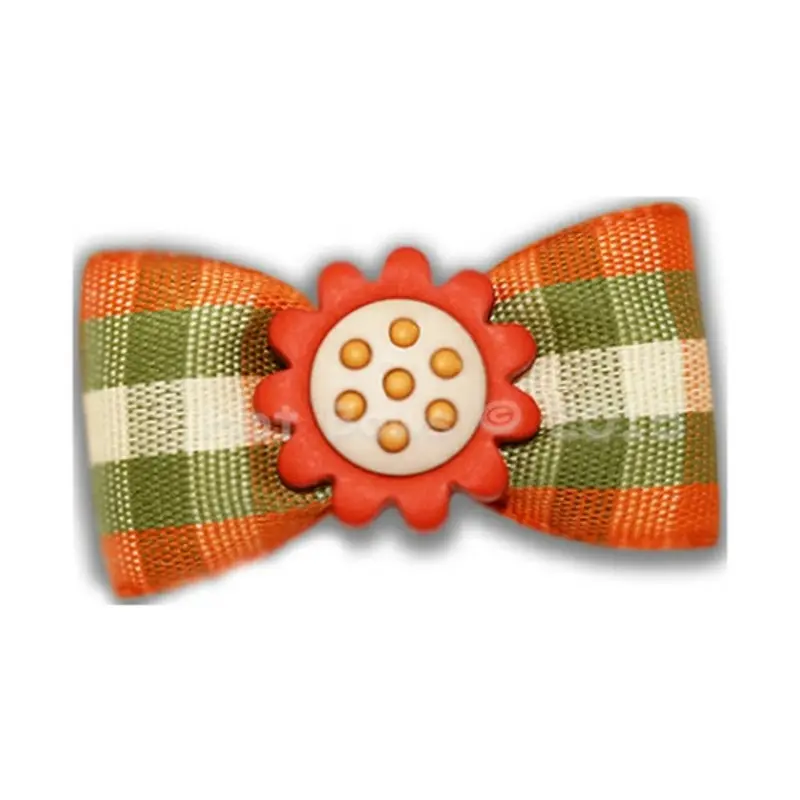 Dog Bow Barrette- Painted Acorn - Sienna Latex Bands