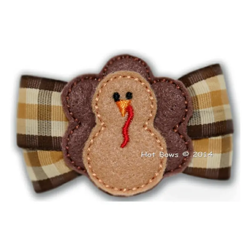 Giblets and Gravy Dog Bow Barrette - Larger Dogs French Clip 1" Long