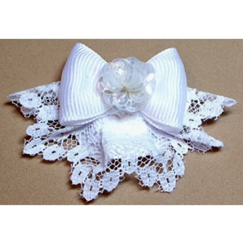 June Bride Bow Pet Dog Barrette Alligator Clip