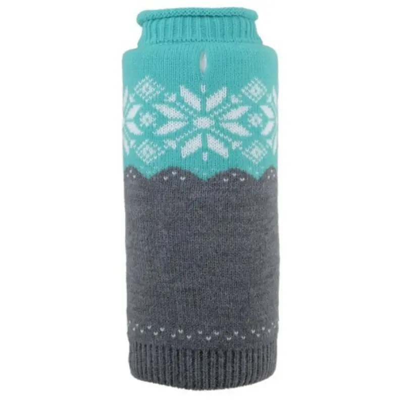 Ski Lodge Teal Dog Sweater & Optional Scarf & Hat
