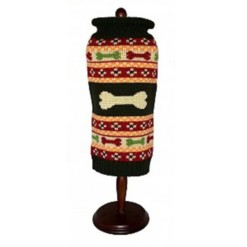 Fair Isle Bones Dog Sweater