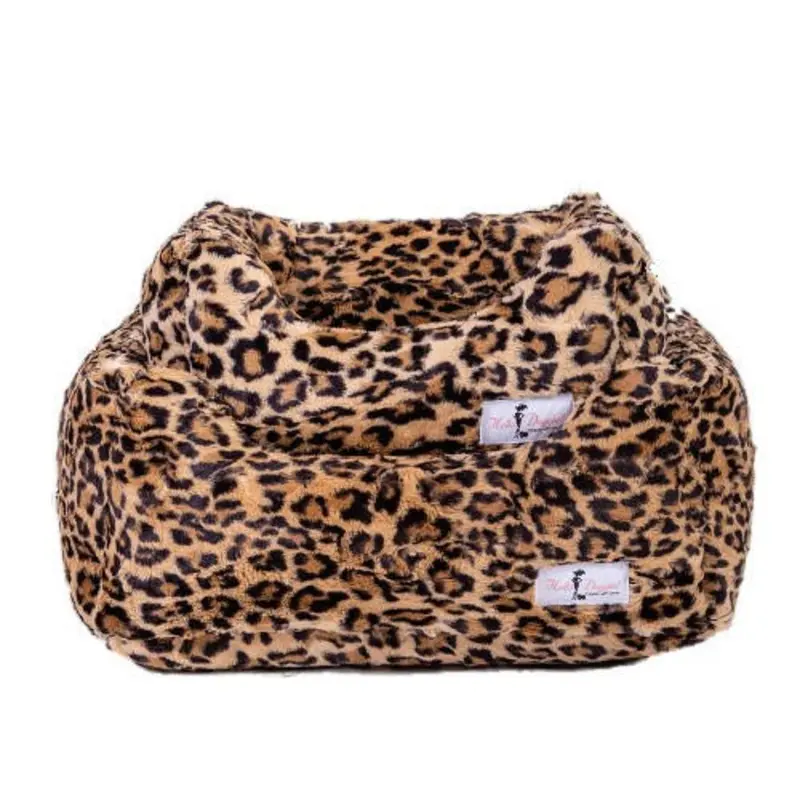 Designer Cashmere Dog Bed - Leopard Small