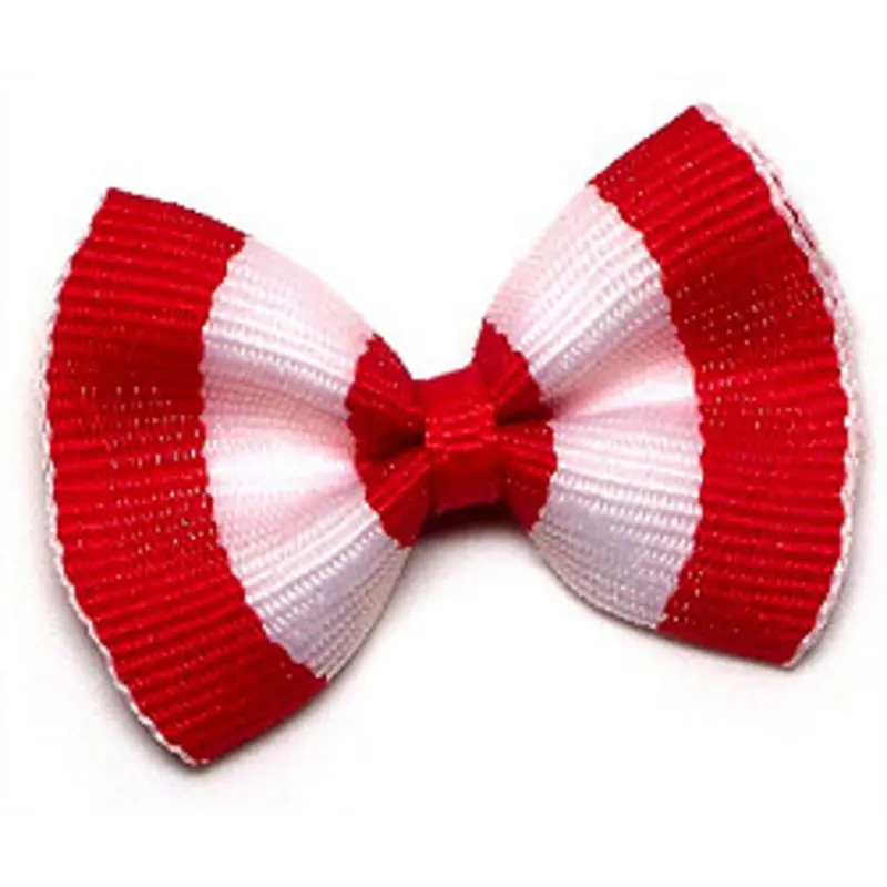 Dog Hair Bow Barrette - Beach Blanket Red Alligator Clip