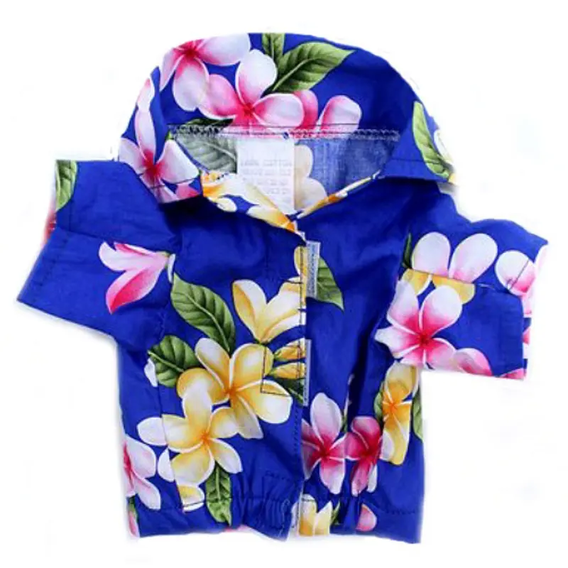 Royal Blue Hawaiian Dog Shirt XXS