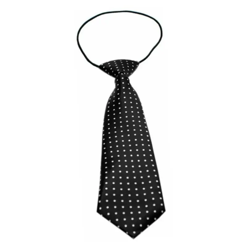 Big Dog Neck Ties - Black Swiss Dot One Size