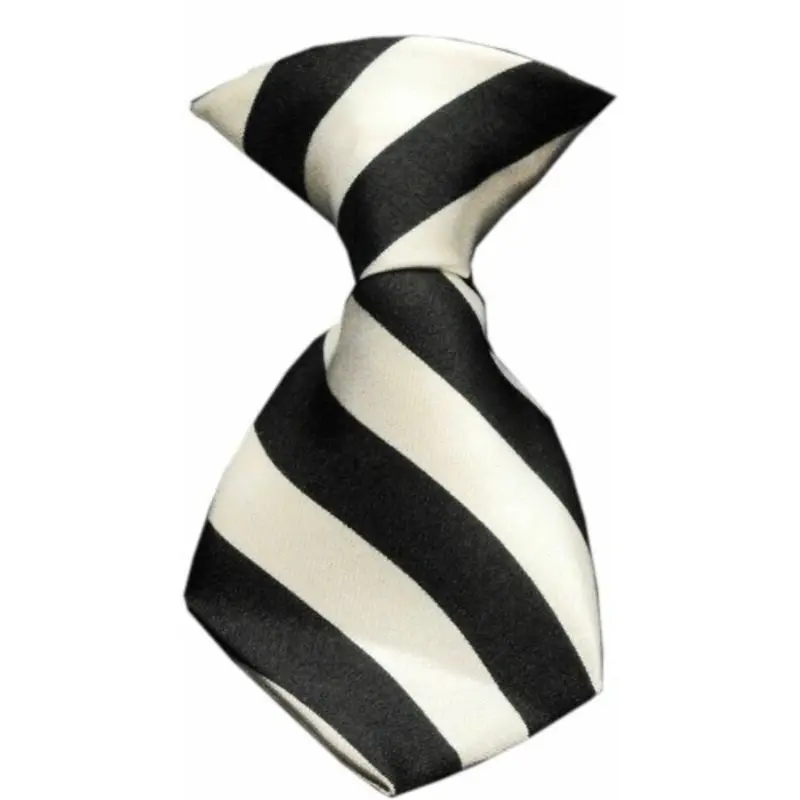 Black & White Stripe Dog Neck Tie One Size