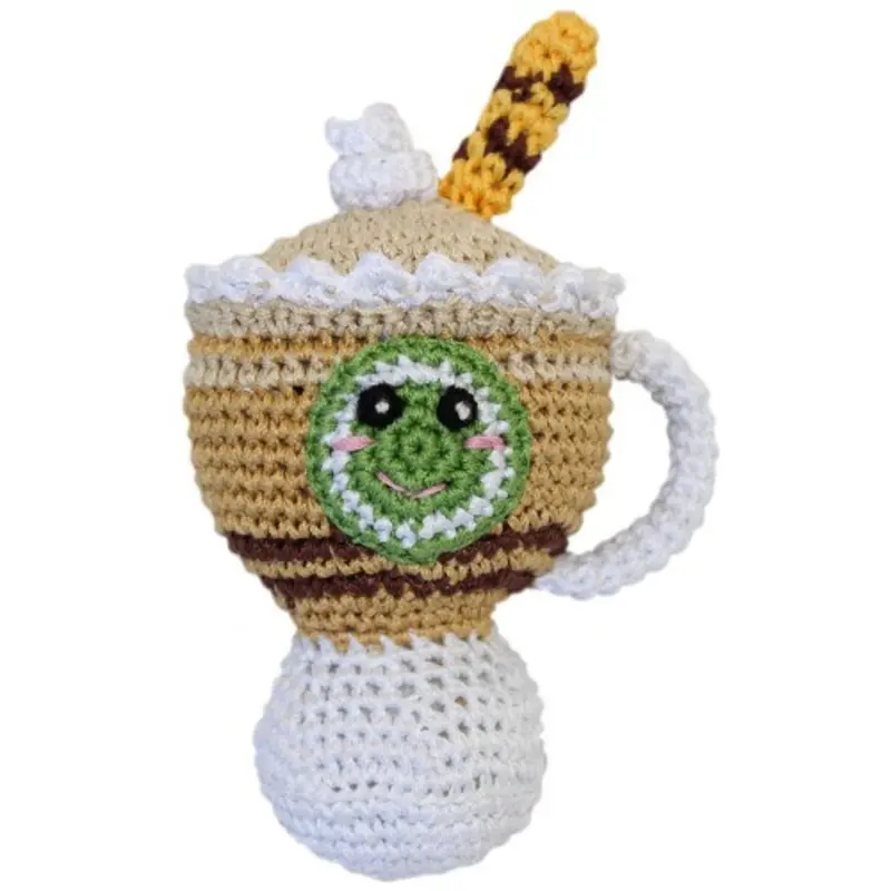 Knit Knacks Latte Organic Cotton Small Dog Toy One Size