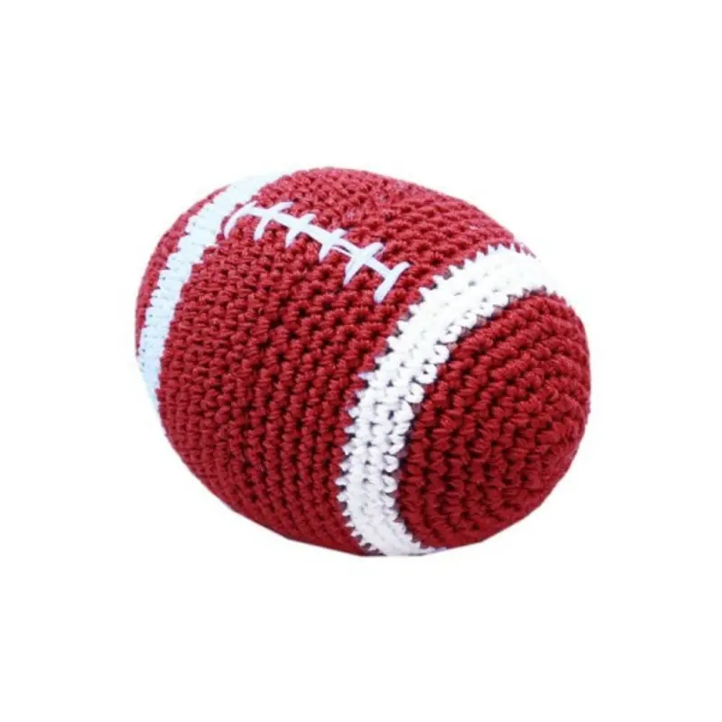 Knit Knacks Snap The Football Organic Cotton Small Dog Toy One Size
