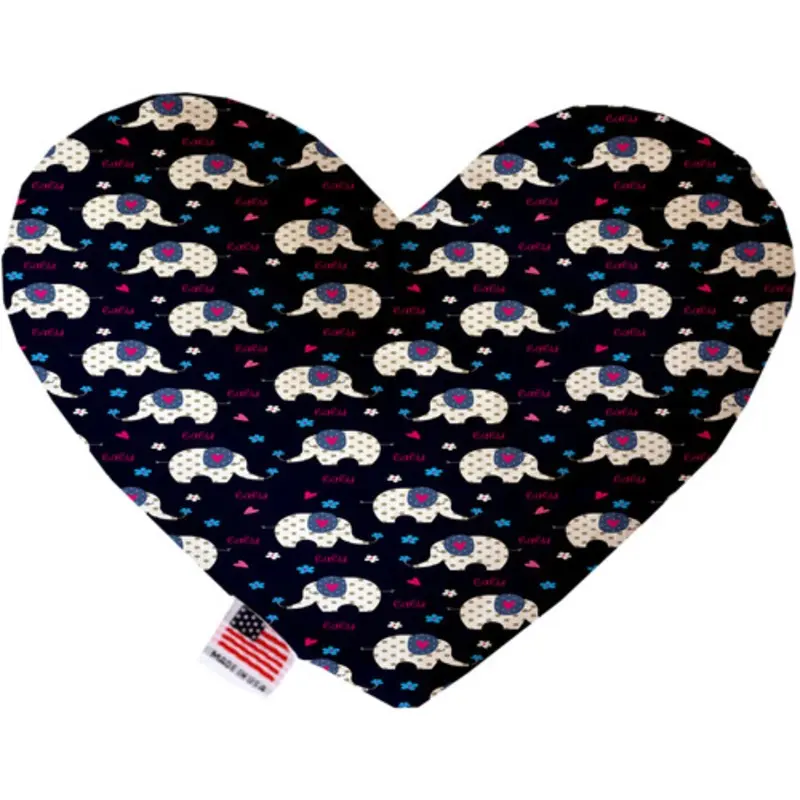 Baby Elephants Bone or Heart Dog Toy, More Sizes
