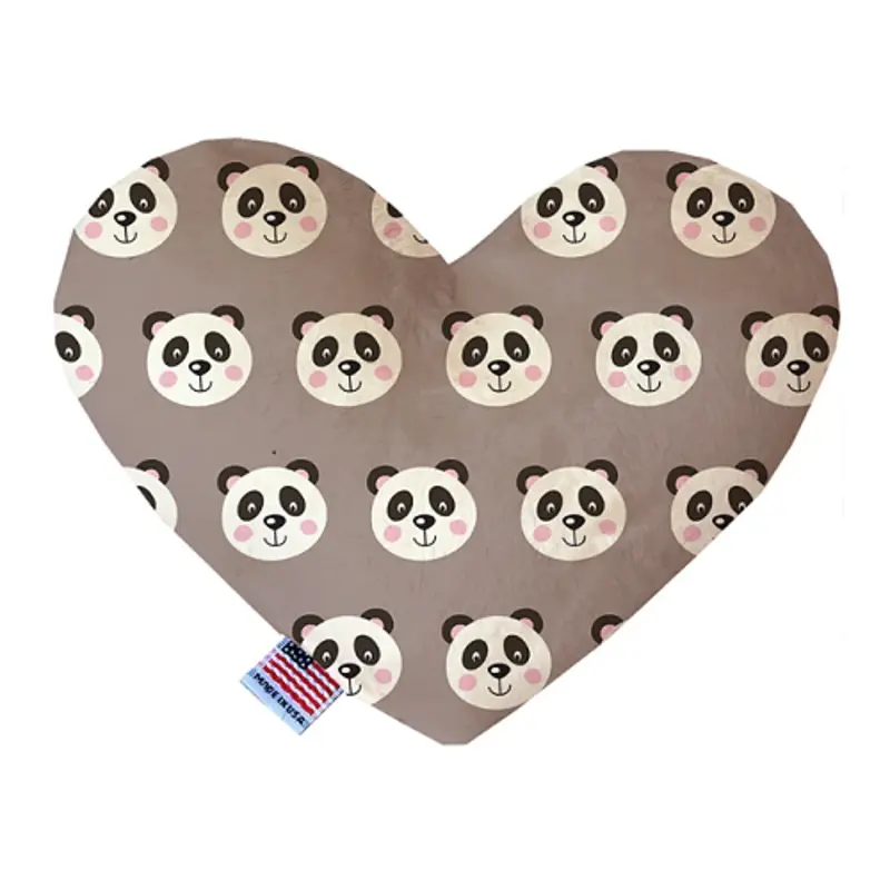 Grey Pandas Bone or Heart Dog Toy, More Sizes