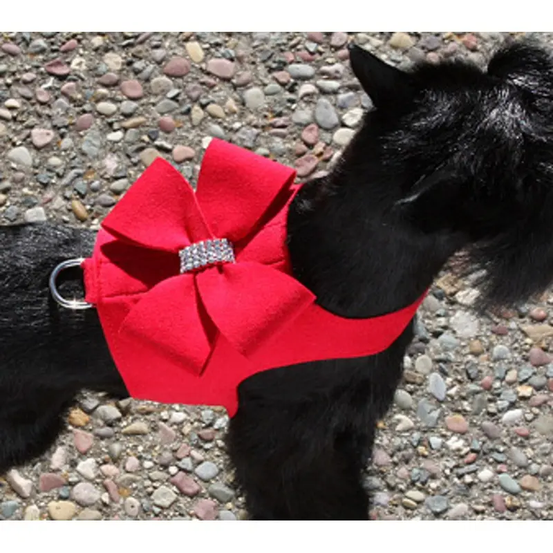 Red Nouveau Bow Bailey II Dog Harnesses - Choose Colors