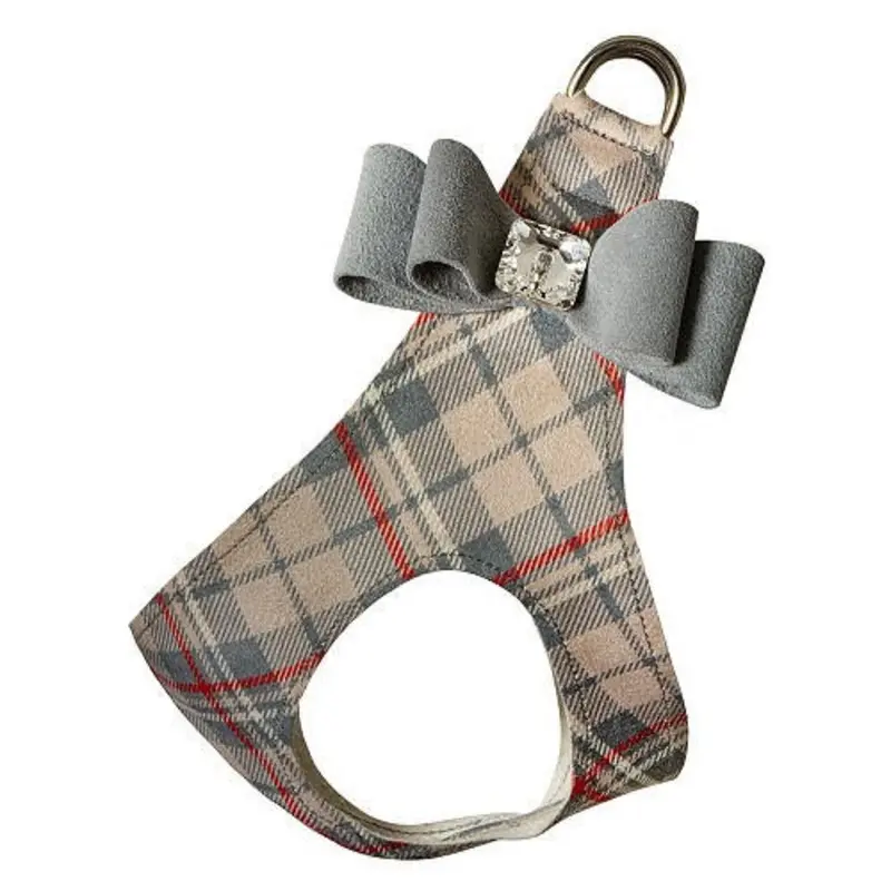 Scotty Doe Plaid Step In Harness with Platinum Big Bow - In Stock