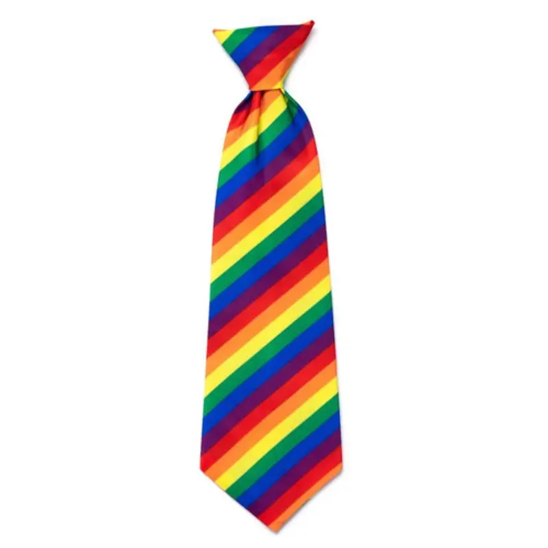 Rainbow Stripe Pet Dog Neck Tie Small