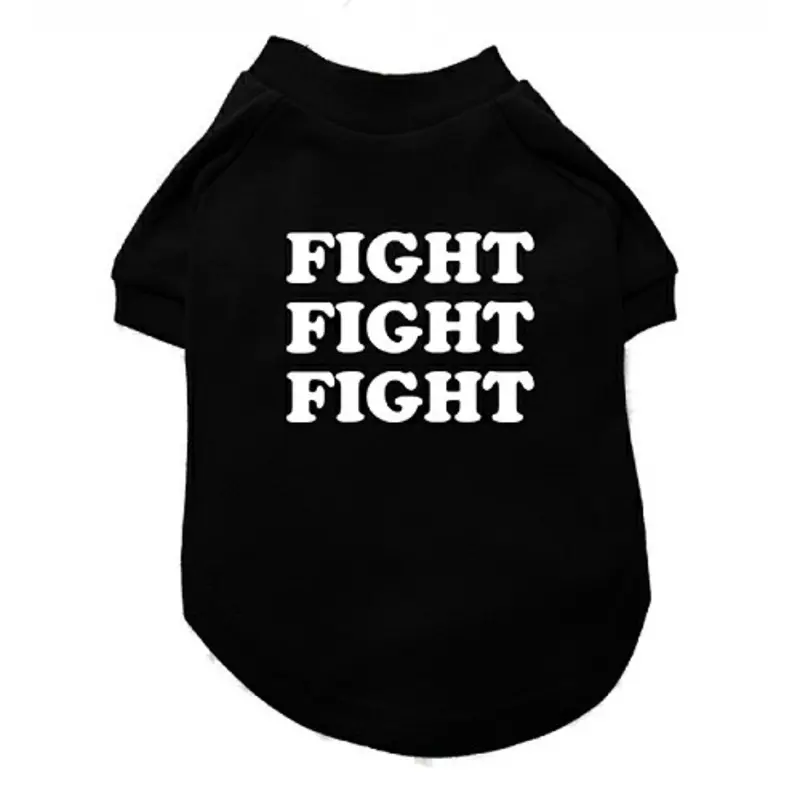 Fight, Fight, Fight Dog T-Shirt - Black XXS
