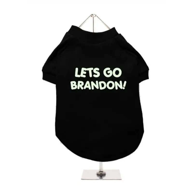 Lets Go Brandon Dog T-Shirt - Black XXS
