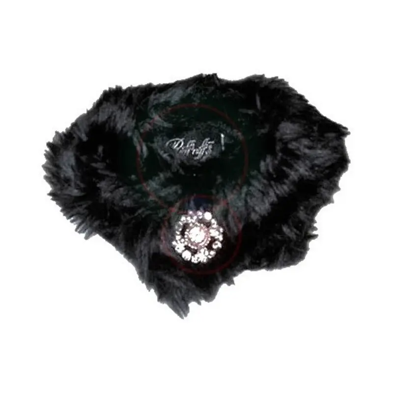 Faux Mink Dog Stole Black - XXS XXS