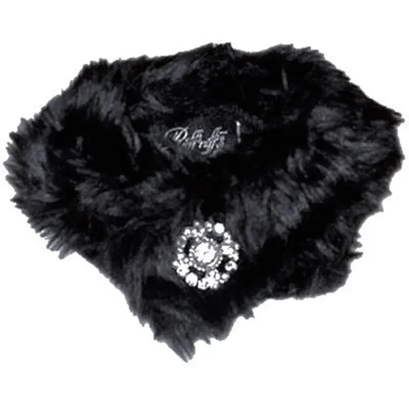 Faux Mink Stole Black by Ruff Ruff Couture
