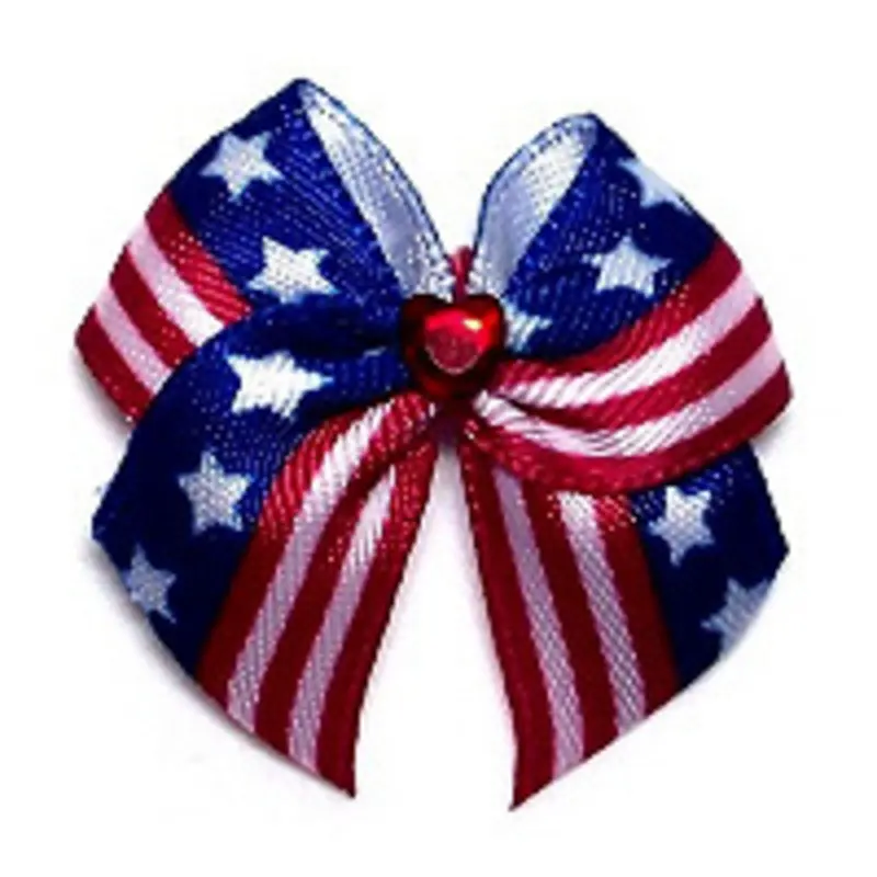 Dog Hair Bow Barrette - Team USA Bows Alligator Clip