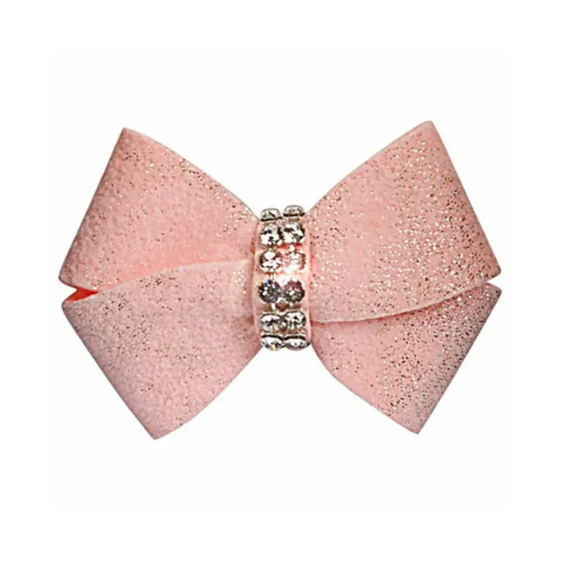Glitzerati Pink Nouveau Bow Hair Bow Barrette