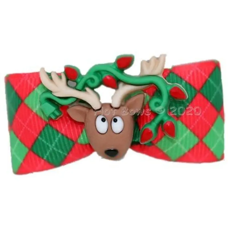Tangled Up Dog Bow Barrette - Medium size dogs French Clip 1" Long