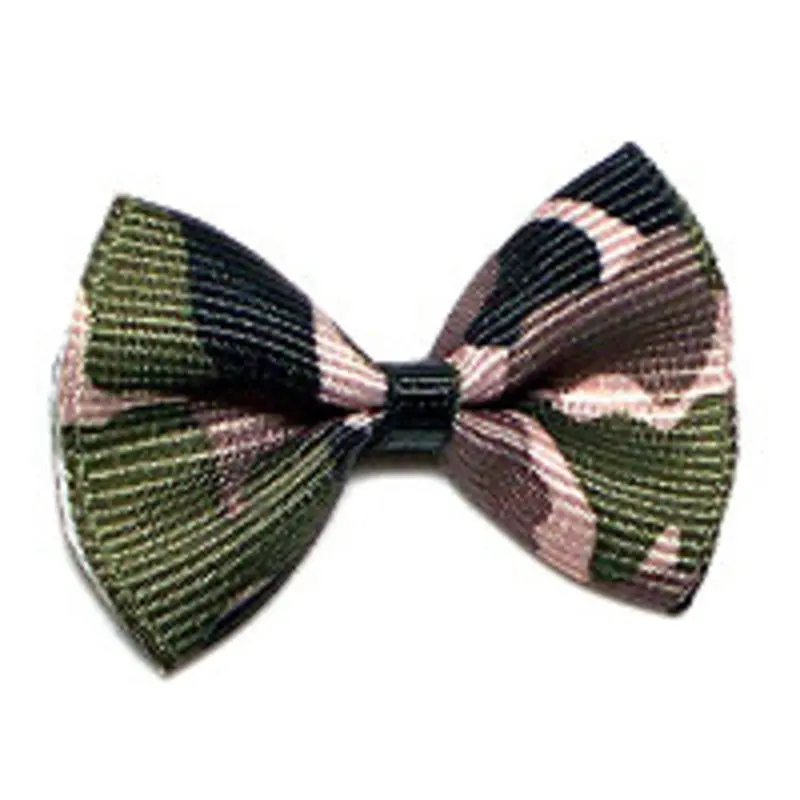 Dog Bows - Camo Black Alligator Clip