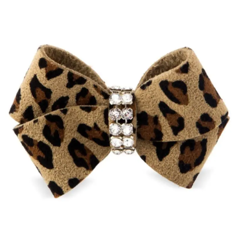 Nouveau Bow Dog Hair Bows by Susan Lanci - Animal Prints XS  1-9/16" x 5/8"