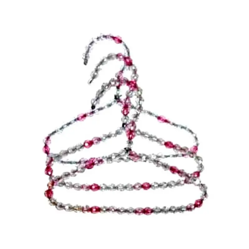 Pink Beaded Dog Clothing Hangers