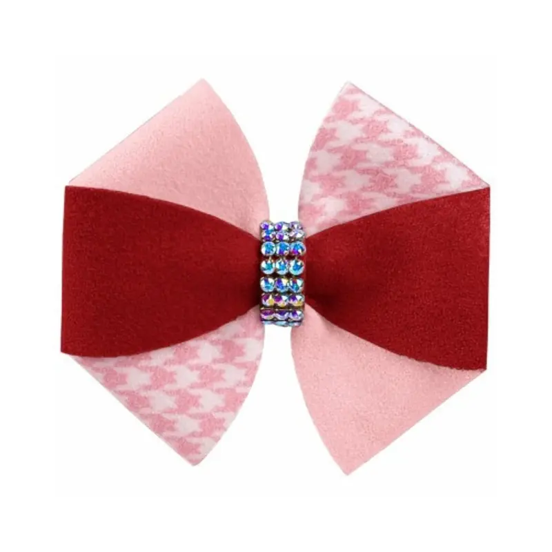 Pinwheel Strawberry Milkshake Hair Bow Barrette One Size Only