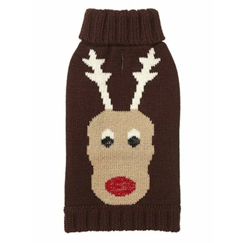 Holiday Reindeer Dog Sweater - Size 12 12