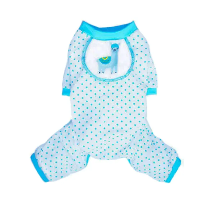 Llama Blue Dog Pajamas Small