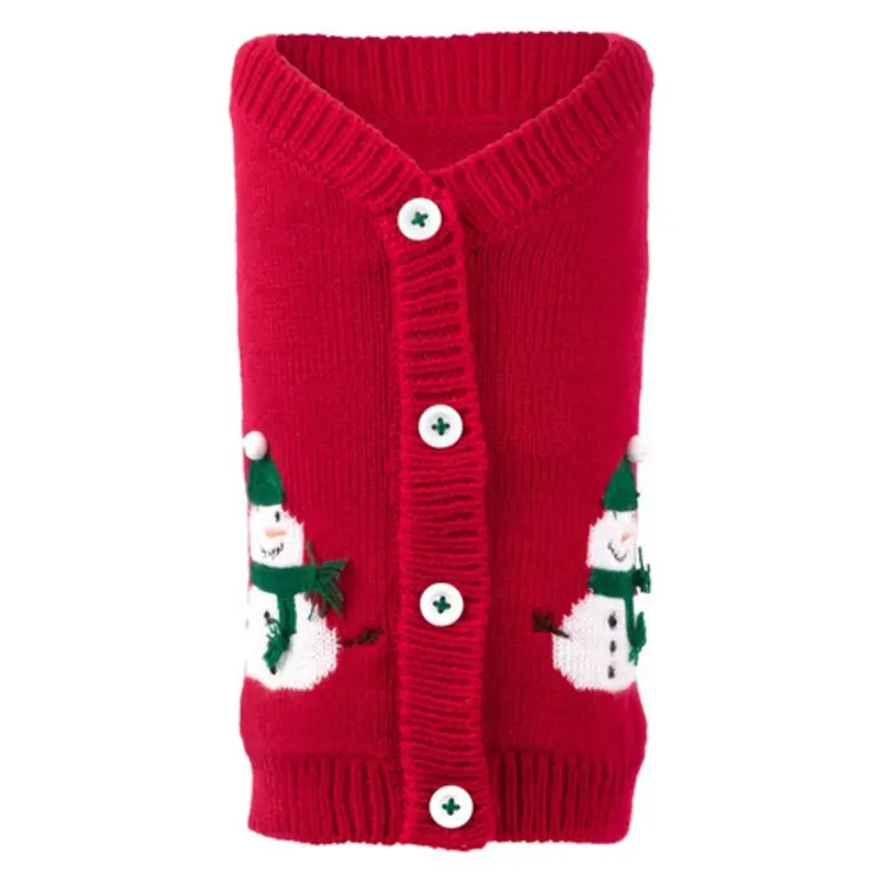 Snowmen Dog Cardigan Sweater