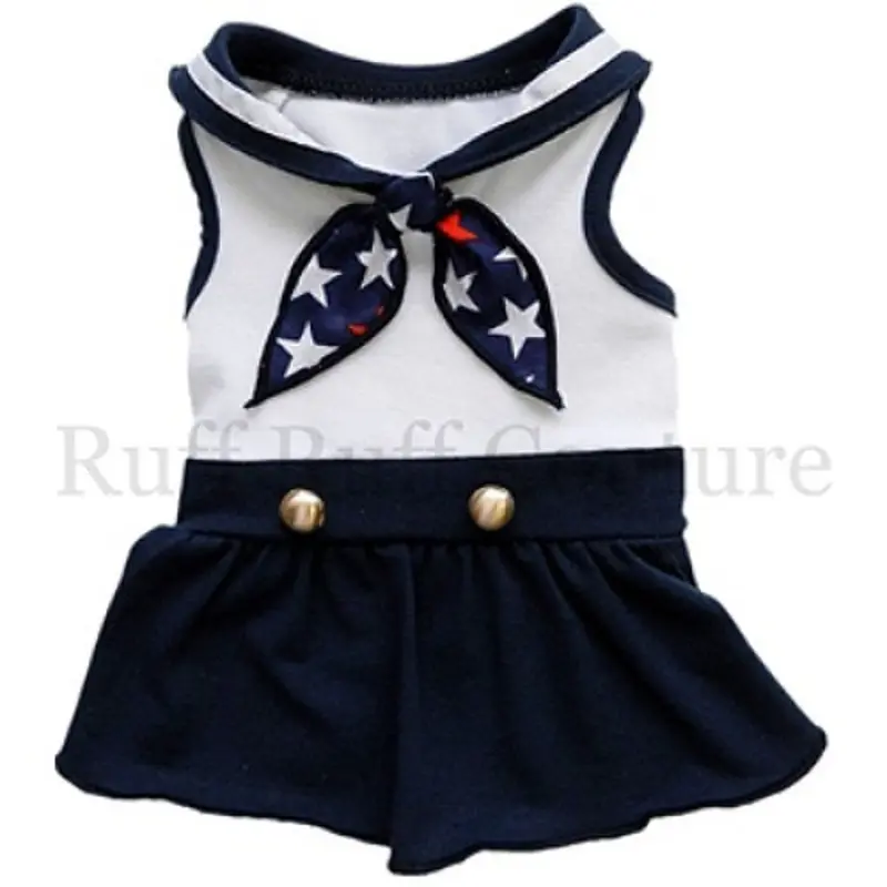 Star Spangled Sailor Knit Dog Dress Small