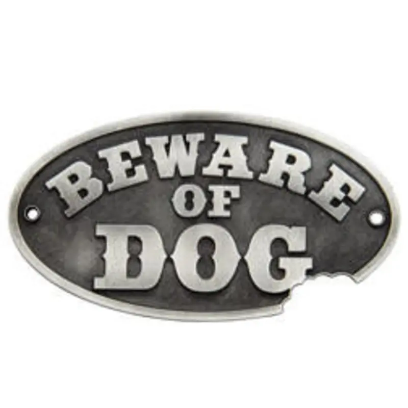 Wall Plaque - Beware of Dog One Size Only