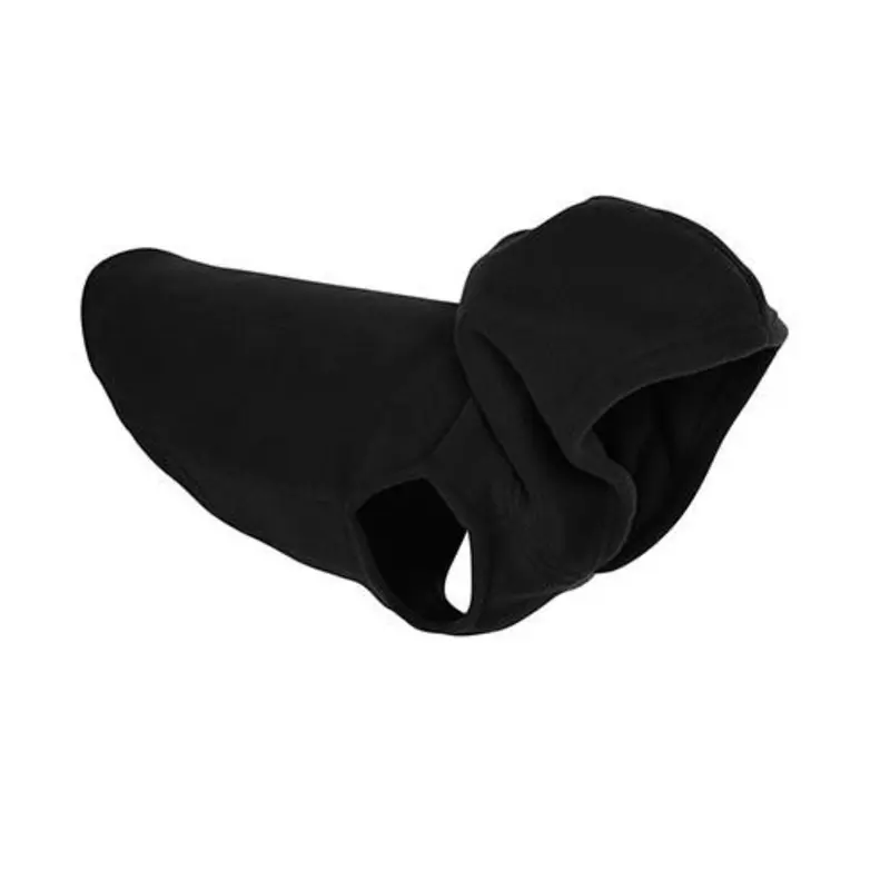 Warm Stretch Fleece Hoodie Dog Vest Wrap - Black
