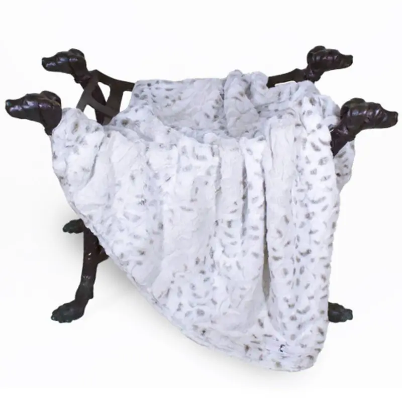 Designer Deluxe Pet Dog Blanket or Throw - Pearl Leopard
