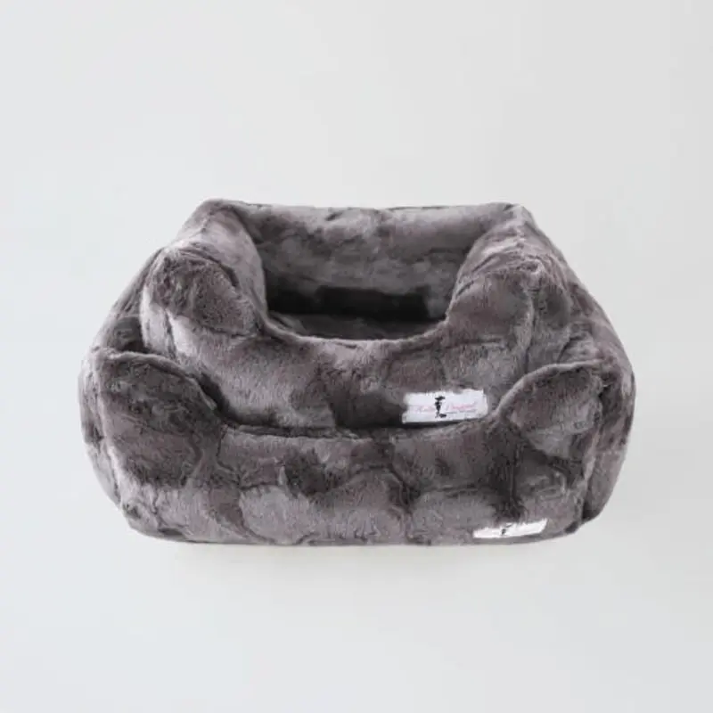Designer Luxe Dog Bed - Pewter Small