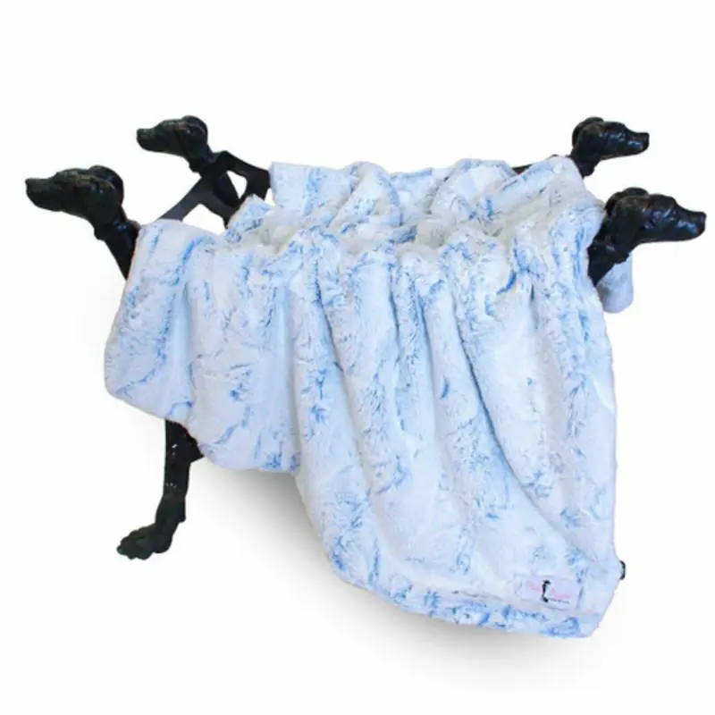 Designer Whisper Pet Dog Blanket or Throw - Blue Lotus
