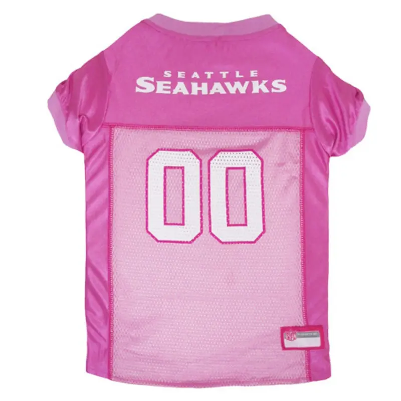 Seattle Seahawks Pink Pet Dog Jersey