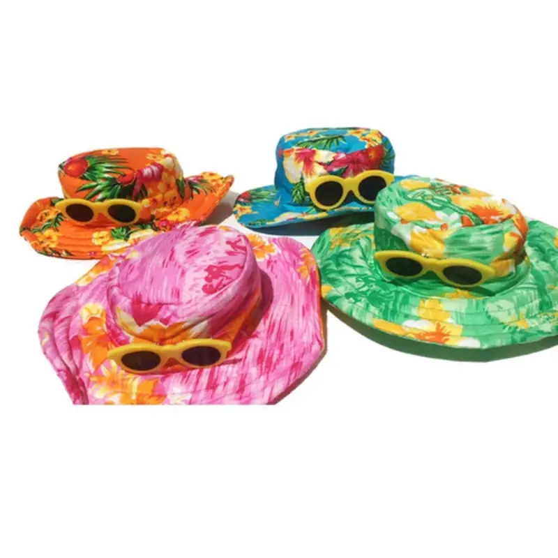 Hawaiian Bucket Style Pet Dog Hat Small