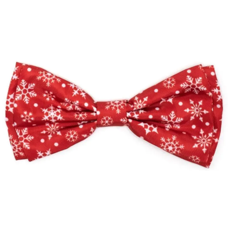 Let It Snow Pet Dog Bow Tie Small