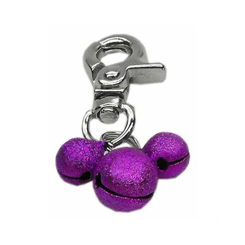 Triple Bells for Dog or Kitty Cat Collar or Harness - Purple One Size