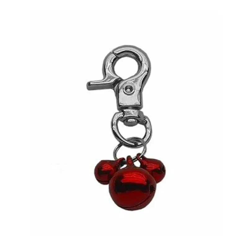 Triple Bells for Dog or Kitty Cat Collar or Harness - Red One Size