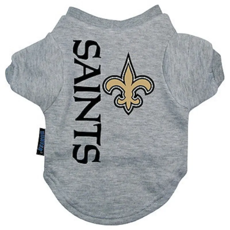 New Orleans Saints Dog Tee Shirt, Sizes L Large