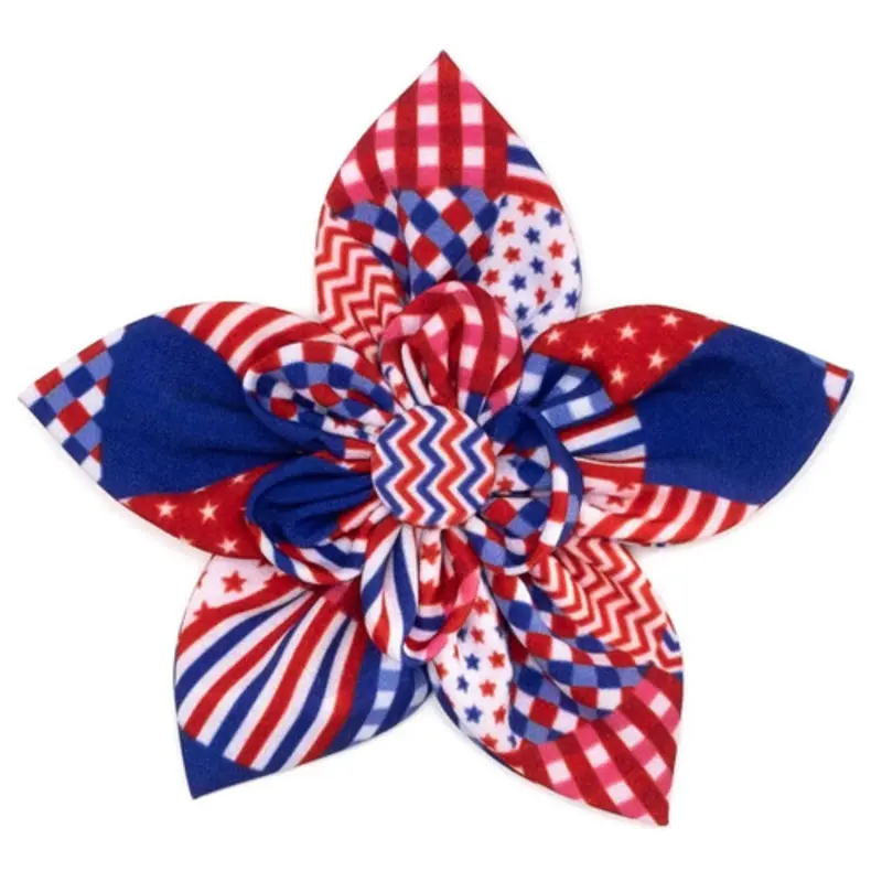 Americana Pet Dog Collar Flower Small