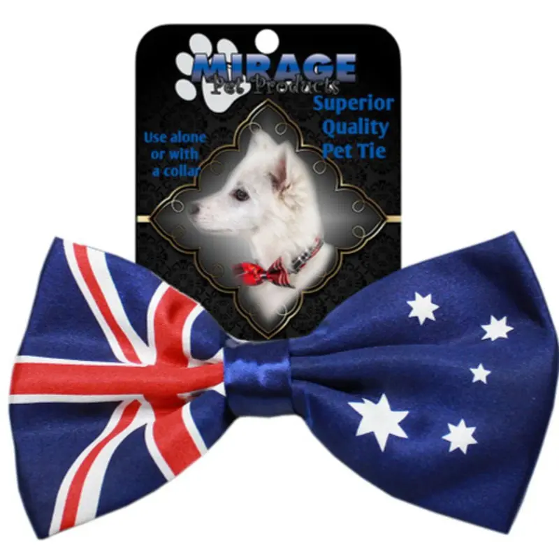 Big Dog Bow Tie Australian Flag For Necks 10-18 inches